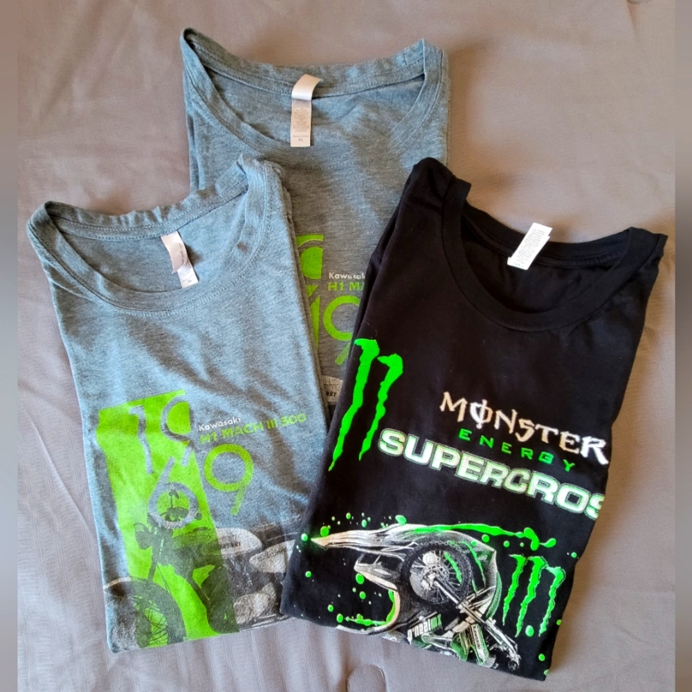 Kawasaki Men's T-Shirt Bundle - Sz XL, GUC